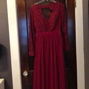 Burgundy bridesmaid dress